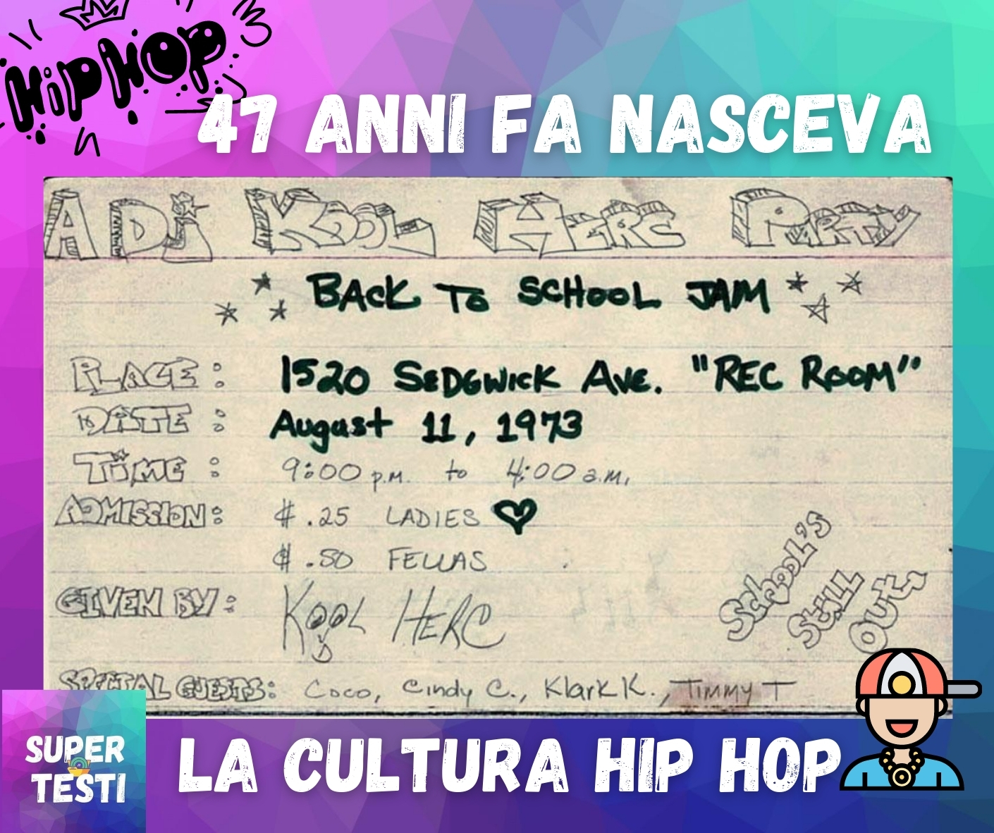 47 anni fa nasceva la cultura Hip Hop