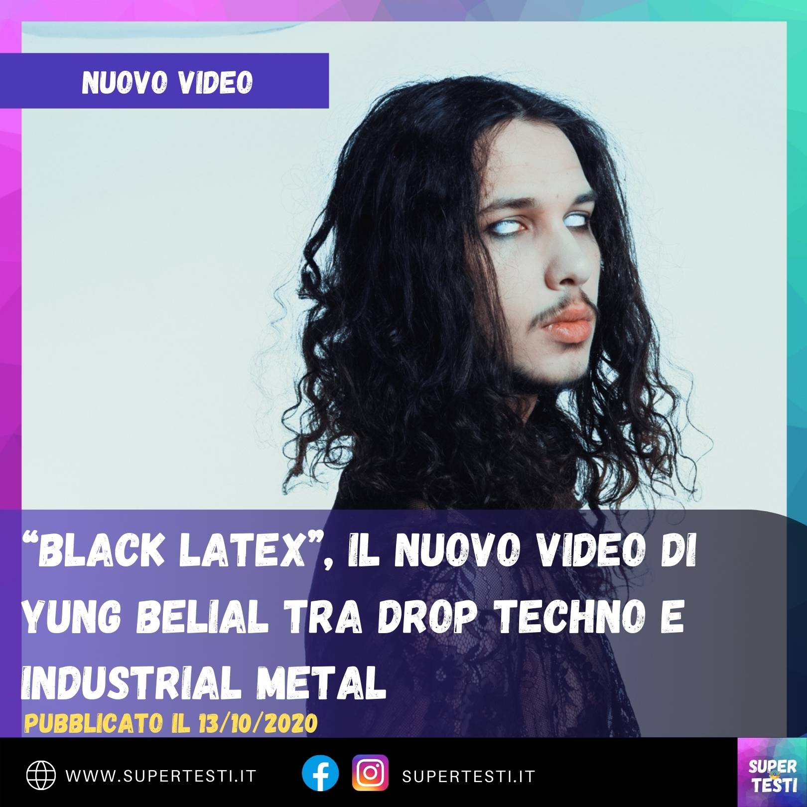 “Black Latex”, il nuovo video di Yung Belial tra drop techno e industrial metal
