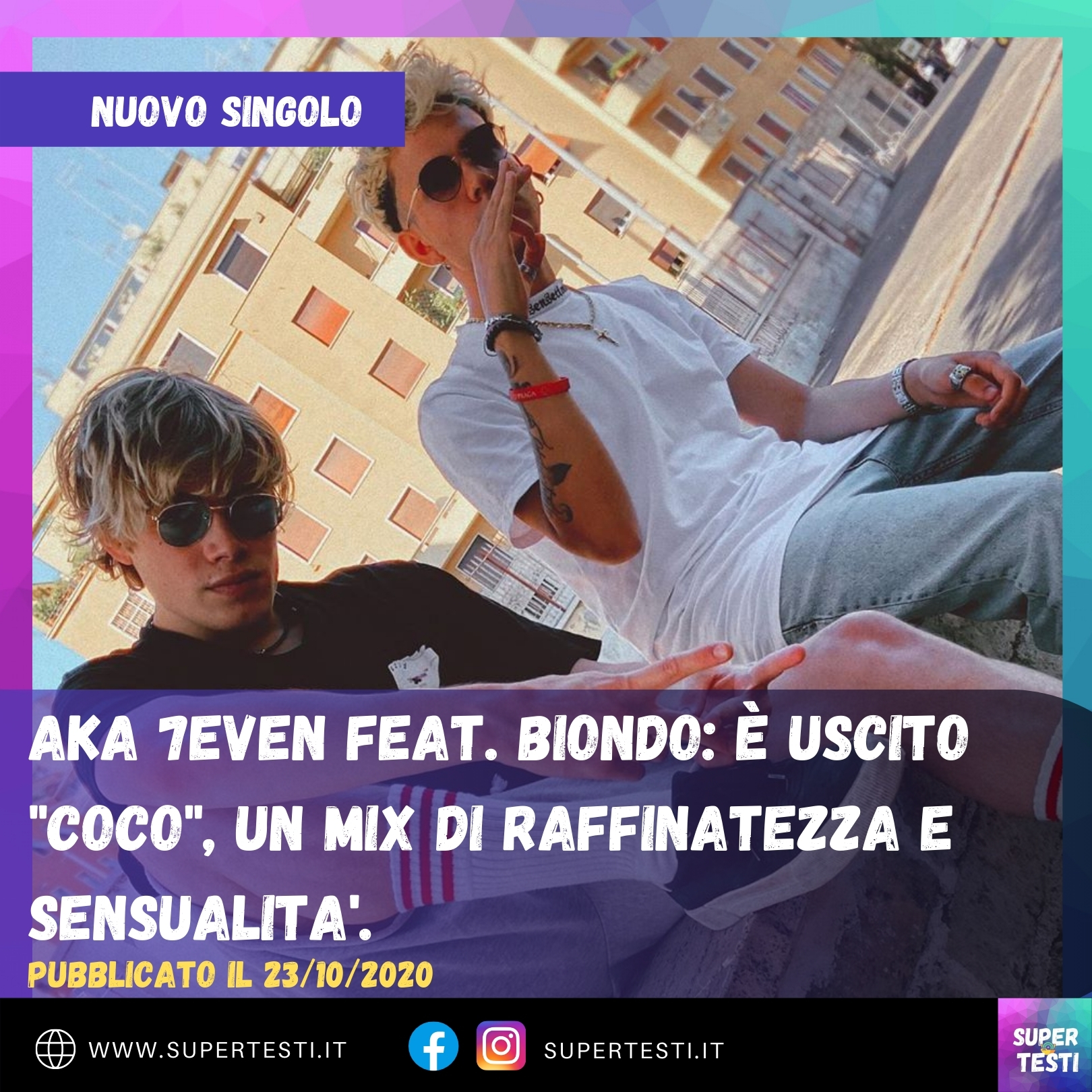 Aka 7even feat. Biondo: è uscito "coco", un mix di raffinatezza e sensualita'