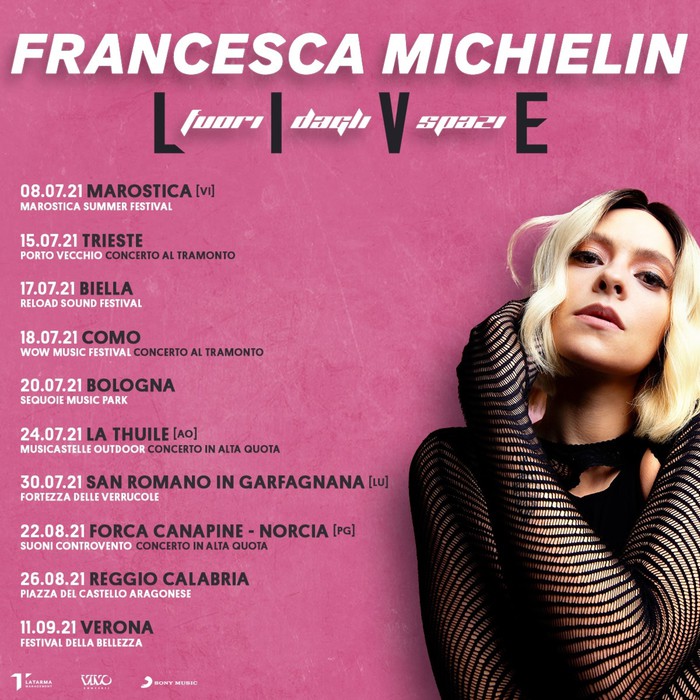 Francesca Michielin, le prime date del tour estivo